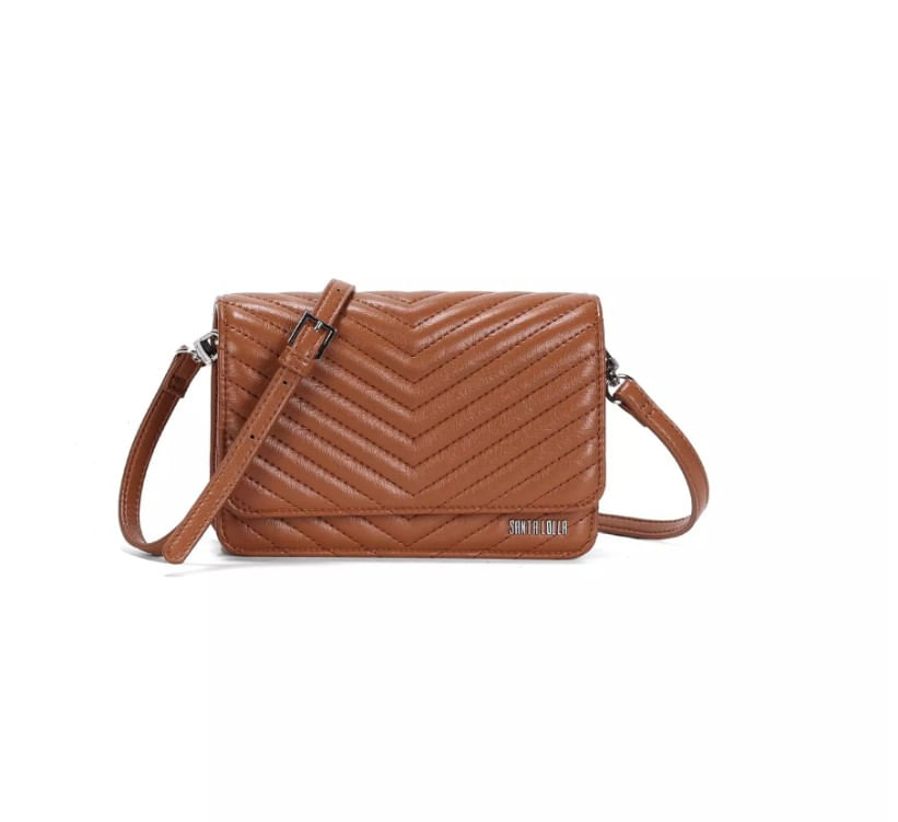 Bolsa Pequena Soft Caramelo Alça Transversal